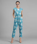 Darzi Women's Crepe Floral Print Jumpsuit